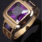 Anillo Chapado en Oro para Hombre con Micro Pavé de Circonita