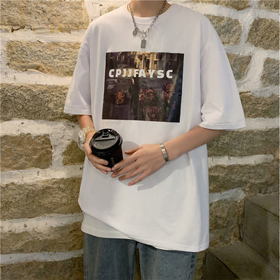 Camiseta Hombre Talla Grande Suelta Manga Media Verano - Image 13