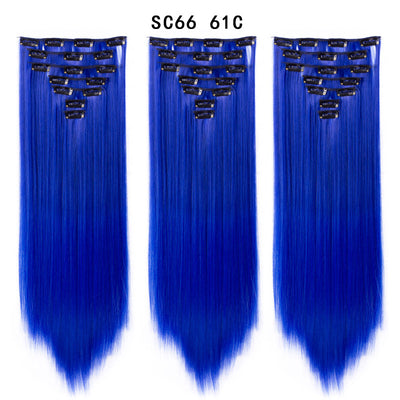 Set de Extensiones de Cabello con 16 Clips - Peluca de Fibra Sintética Premium - Image 27
