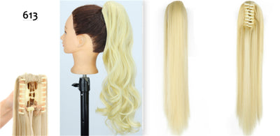 Peluca de Fibra Sintética con Clip Tipo Garra - Cabello Liso y Voluminoso - Image 29