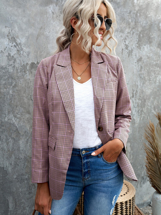 Cardigan Blazer Ajustado de Color Sólido para Mujer - Estilo Europeo Moderno - Image 8