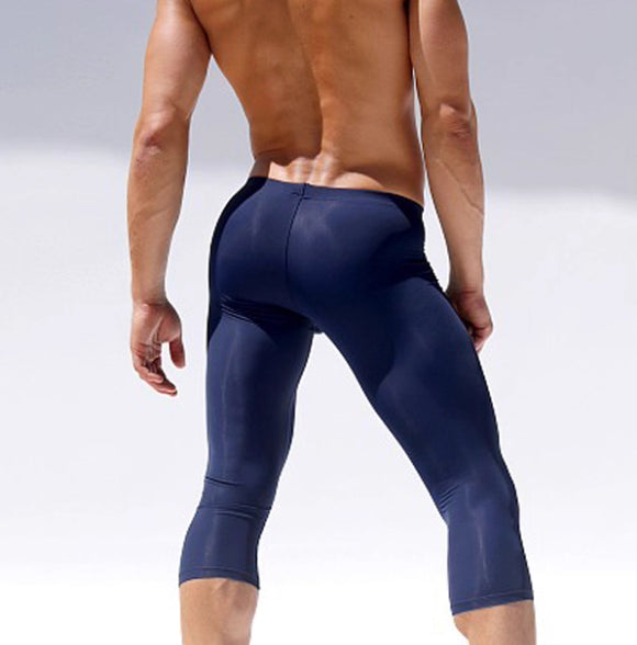 Pantalones Cortos Ajustados de Cintura Baja en Algodón Puro para Hombre
