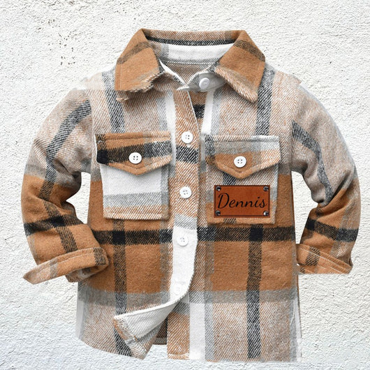 Camisa Infantil de Franela a Cuadros Patchwork - Image 19