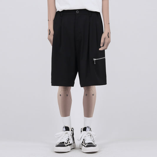Pantalones Baggy Retro con Drapeado de Cinco Puntos