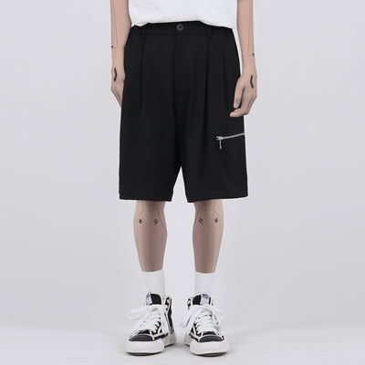 Pantalones Baggy Retro con Drapeado de Cinco Puntos
