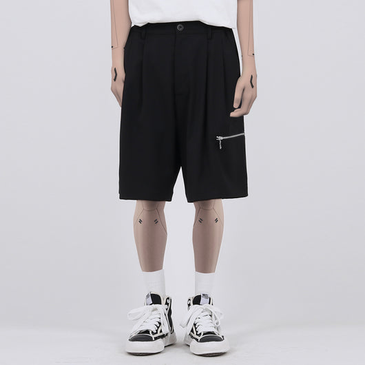 Pantalones Baggy Retro con Drapeado de Cinco Puntos