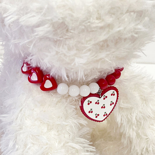 Collar para Perro con Cuentas de Corazón Rojo - Image 9