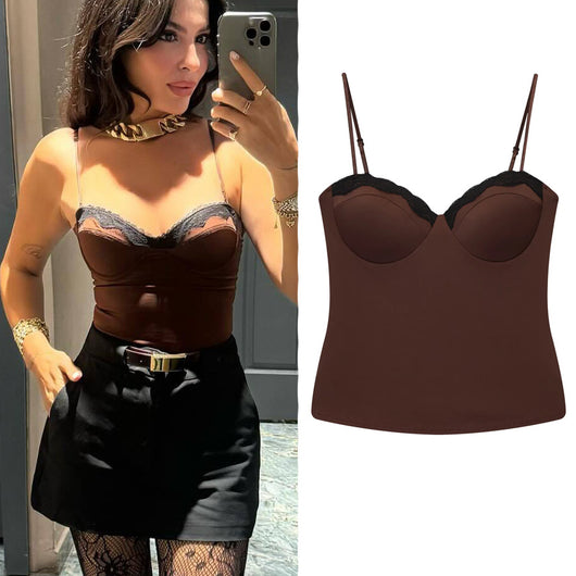 Camiseta de Encaje para Mujer - Prenda Versátil sin Mangas