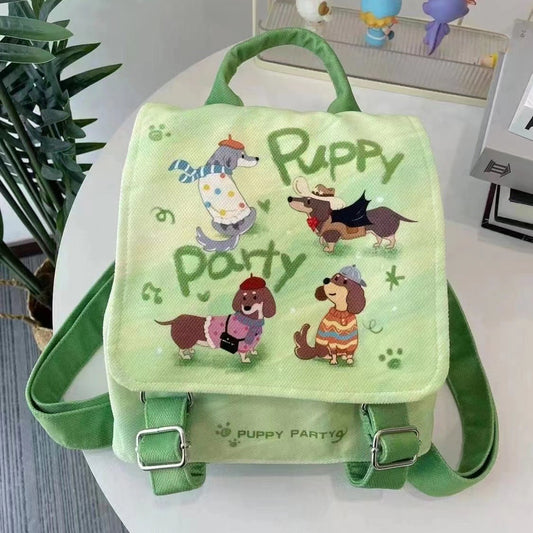 Mochila Escolar Temática de Cachorros - Diseño Casual y Adorable
