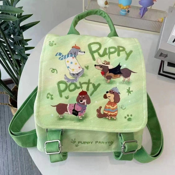 Mochila Escolar Temática de Cachorros - Diseño Casual y Adorable