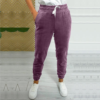 Pantalones Jogger de Terciopelo Estilo Coreano con Cintura Elástica para Mujer - Image 32