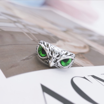 Anillo Vintage Ojo de Demonio Búho para Mujer - Joya Retro Plateada - Image 9