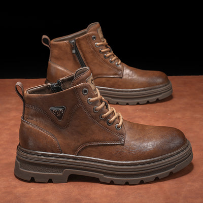 Botas de Trabajo Cuero Auténtico Estilo Británico para Hombre - Image 13