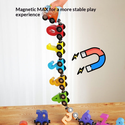 Tren Magnético de Madera con Números - Juguete Educativo para Coordinación y Desarrollo Infantil - Image 3