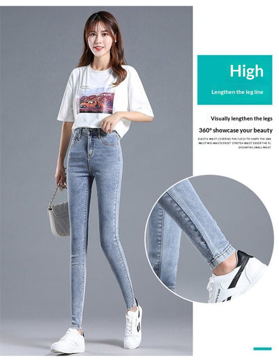 Jeans de Cintura Alta Ajustados para Mujer con Forro de Polar - Image 20