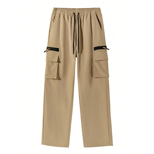 Pantalones Khaki Utility Holgados para Hombre - Estilo Casual Versátil - Image 6