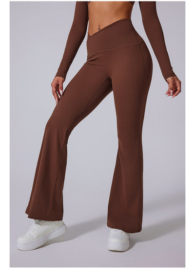 Pantalones Yoga Cintura Alta con Textura Satinada y Control Abdominal - Image 14