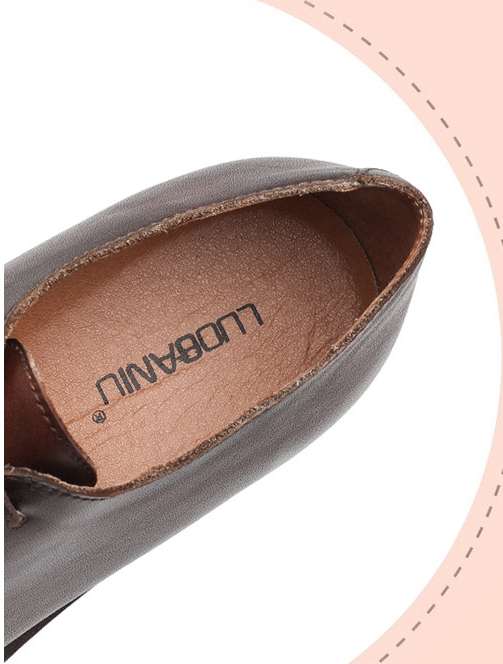 Zapatos de Negocios Estilo Británico Retro Pulido Baja Caña - Image 9