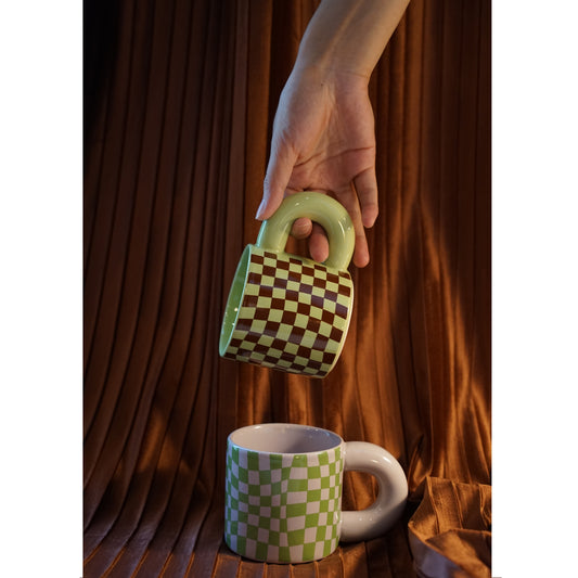 Taza de Cerámica Retro Cuadros Leche Fufu - Regalo Perfecto - Image 2