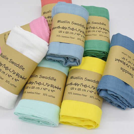 Saco de Dormir Infantil de Gasa Doble Algodón Bambú - Ligero y Transpirable para Verano