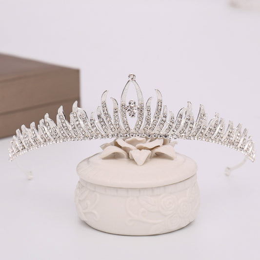 Corona de Cumpleaños para Niña, Tiara de Pasarela con Pedrería - Image 2