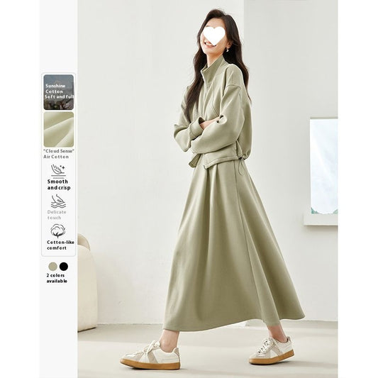 Falda Sastre Casual Verde Guisante para Mujer - Image 2
