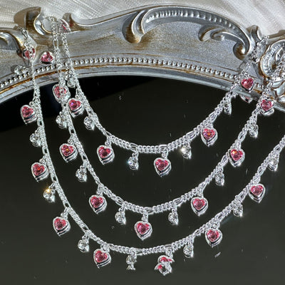Cadena con Corazón de Strass Brillante y Resistente - Image 3