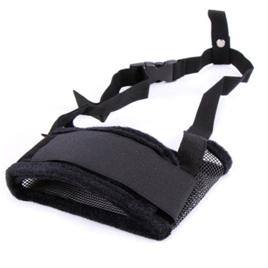 Orange and black adjustable pet muzzle with breathable mesh and a quick-release buckle. - Image 7
