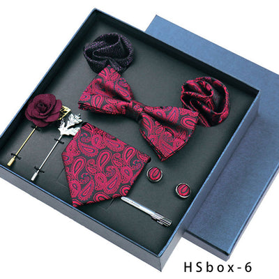 Set de 8 Piezas Accesorios Formales para Hombre - Corbatas, Moños y Pañuelos - Image 7