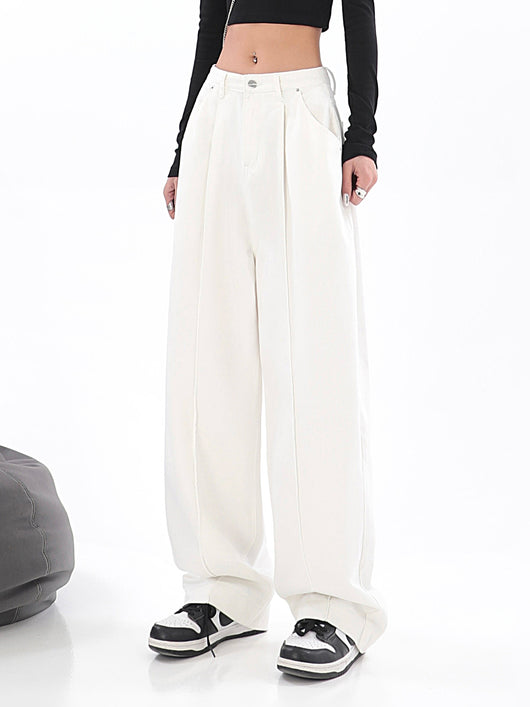 Pantalón Recto Cintura Alta Diseño Minimalista Tendencia Street Style - Image 21