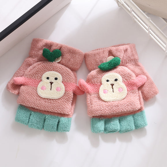 Guantes Tejidos Cortos Cálidos para Niños - Diseño Adorable