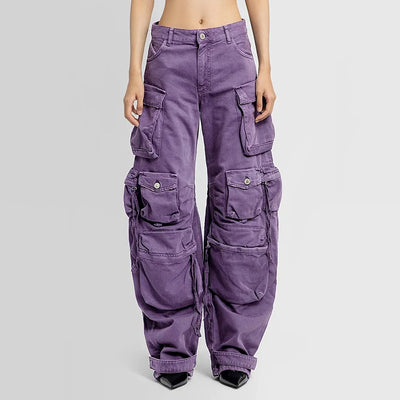 Pantalón Cargo Recto de Cintura Alta para Mujer - Image 17
