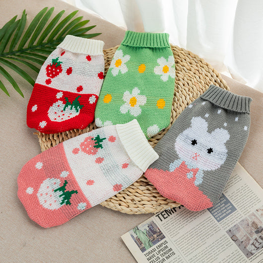 Suéteres Tejidos para Mascotas - Ropa de Otoño e Invierno para Bichón Frisé y Corgi - Image 3