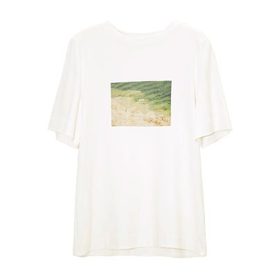 Playera de Algodón con Estampado de Pintura Artística para Mujer - Image 13