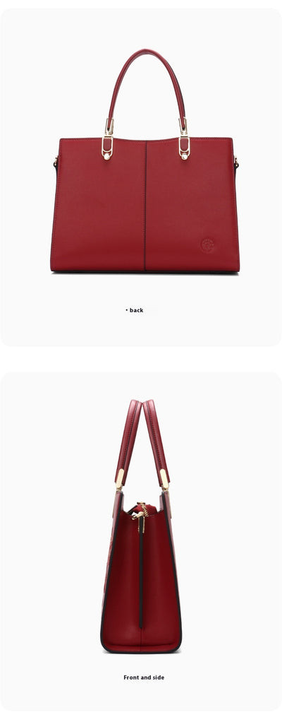 Bolso Diana de Cuero con Bordado de Peonía y Mariposa - Gran Capacidad - Image 15