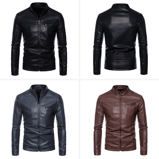 Chaqueta de Cuero para Motociclista - Diseño Slim Juvenil Hombre - Image 4
