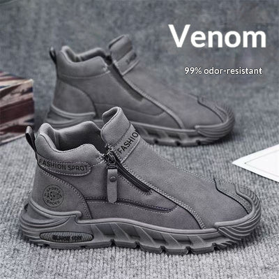 Zapatos de Trabajo Antideslizantes para Hombre con Cierre de Cremallera