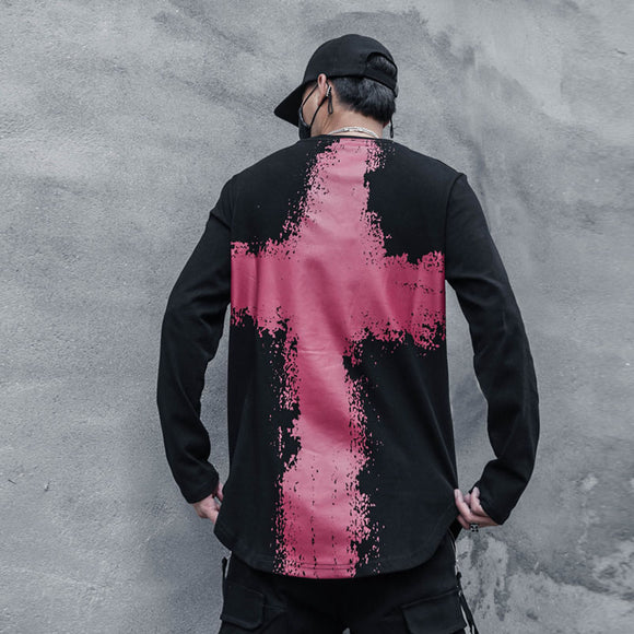 Camisa Suelta Personalizada Manga Larga Estilo Urbano Hombre