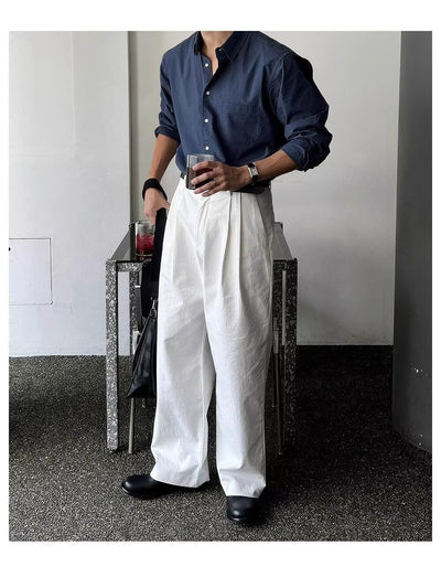 Camisa Suelta de Manga Larga para Hombre - Primavera y Otoño - Image 11