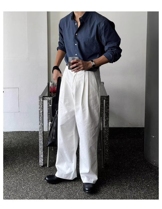 Camisa Suelta de Manga Larga para Hombre - Primavera y Otoño - Image 11