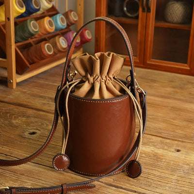 Bolso Bucket de Cuero Artesanal para Mujer - Regalo Perfecto