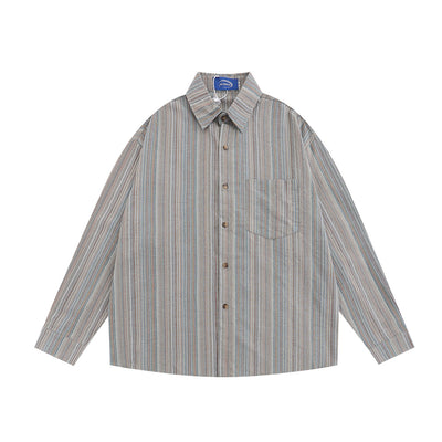 Cardigan Holgado a Rayas Verticales - Camisa Casual Trendy de Manga Larga - Image 18