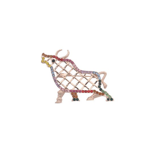 Broche Buey Zodiacal Retro Kawaii - Diseño Vintage Adorable - Image 2
