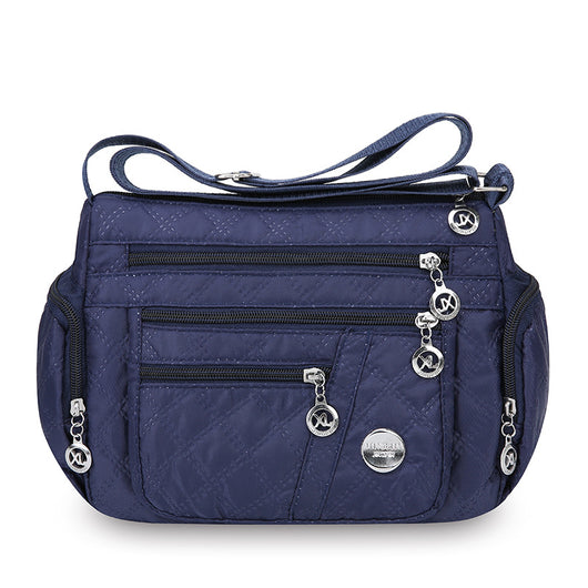Bolso de Hombro Acolchado con Bordado y Almacenamiento de Tres Capas - Image 8