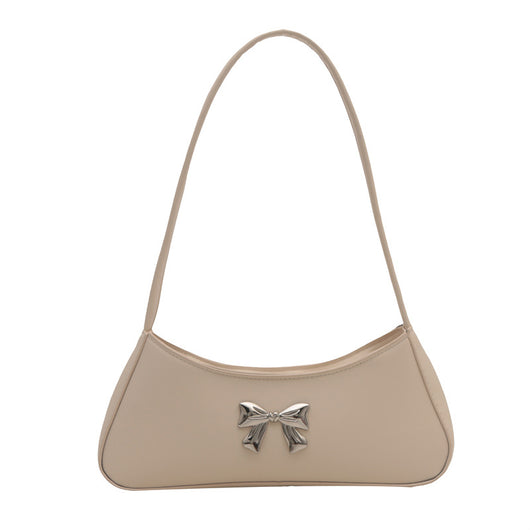 Bolsa de Hombro Minimalista Texturizada con Detalle de Moño Elegante - Image 7