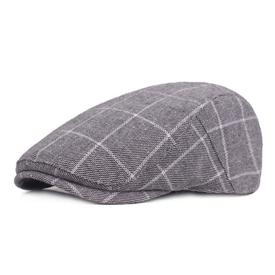 Gorra de Cuadros Estilo College en Algodón para Hombre - Image 2