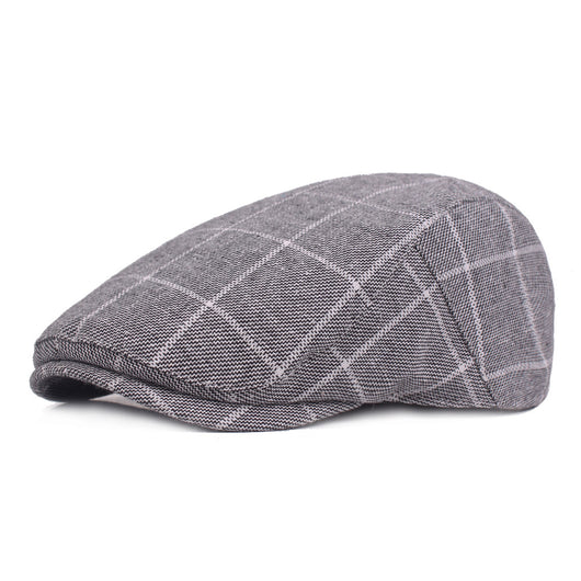 Gorra de Cuadros Estilo College en Algodón para Hombre - Image 2