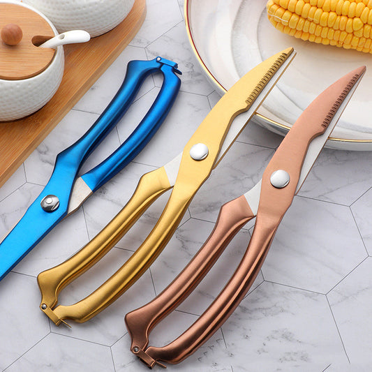 Tijeras de Cocina Profesionales de Acero Inoxidable para Pollo