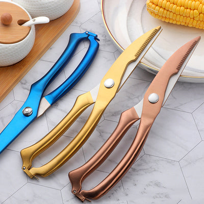 Tijeras de Cocina Profesionales de Acero Inoxidable para Pollo