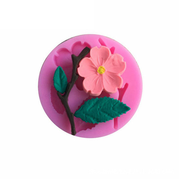 Moldes de Silicona Líquida Flor de Durazno para Repostería